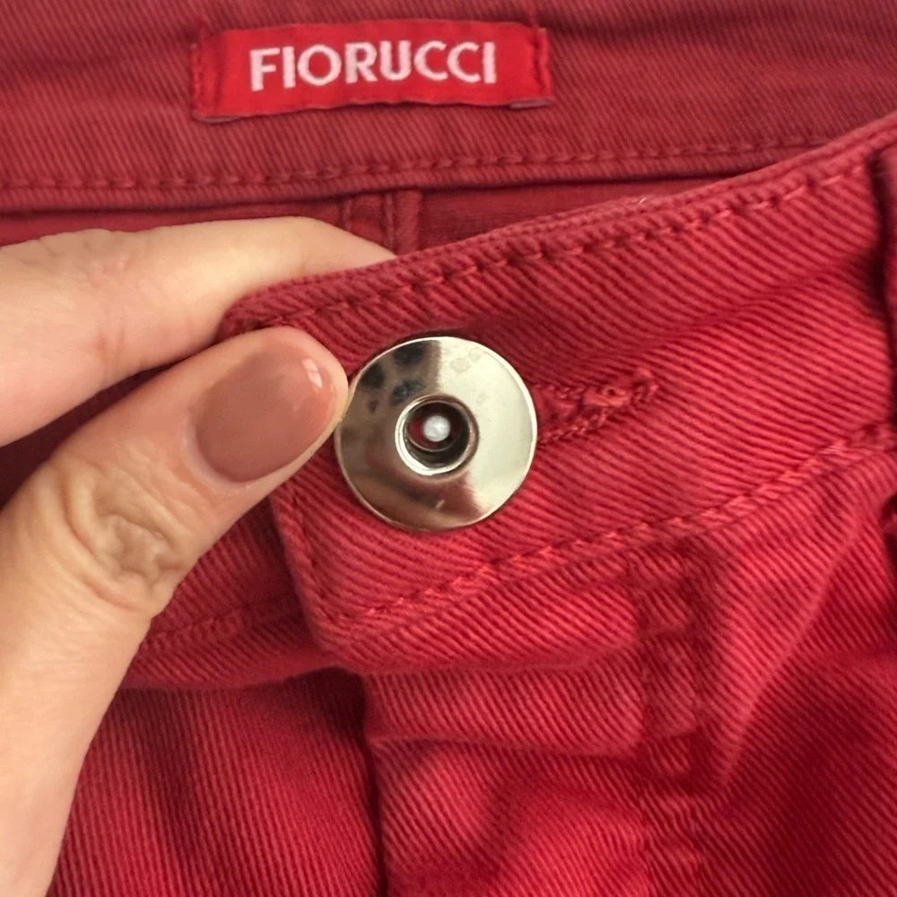 Fiorucci | Red Denim Mini Skirt | Size 26 | NWT
